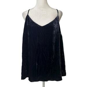 Lilly Pulitzer navy blue velvet tank top size XL NWT